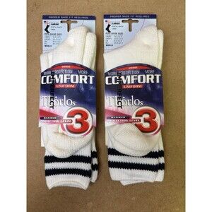 2 Packs Thorlos Max Protection Uniform Crew Socks Large
